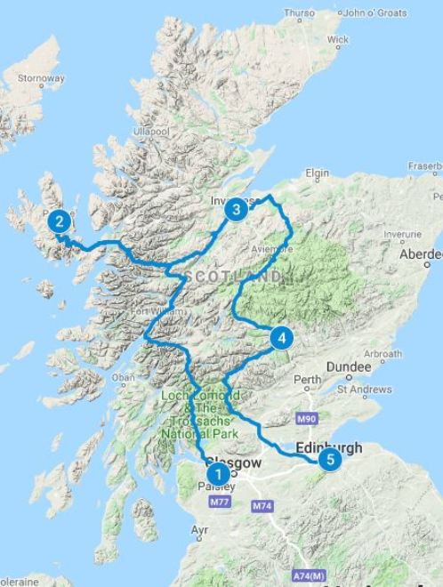 self drive tours of scotland and ireland